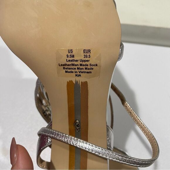 Sam Edelman Women's Kia Sandal Soft Silver Smooth Leather Size 9.5 - Picture 6 of 8